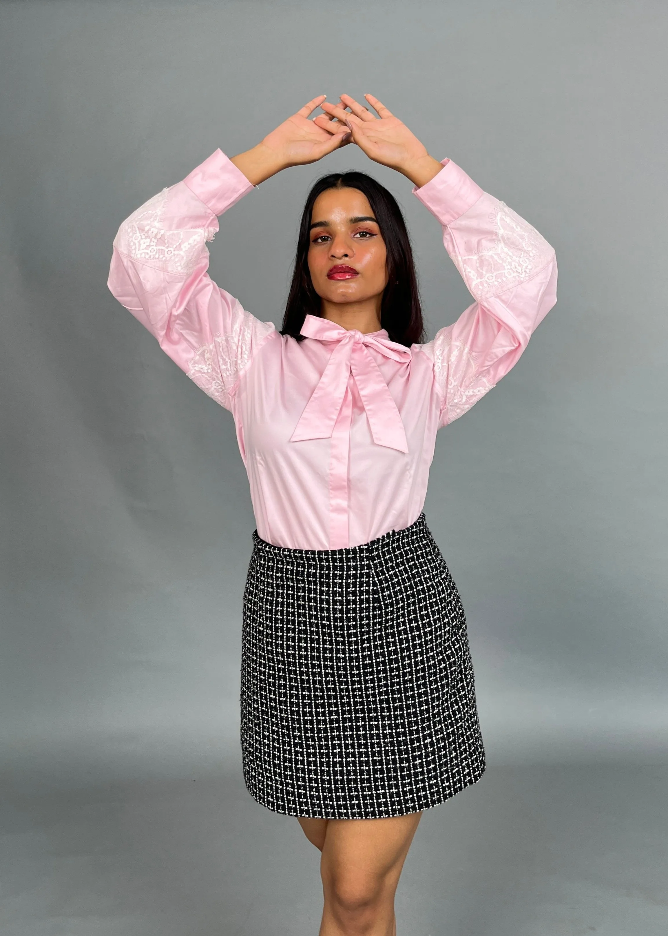 Dorothea Baby Pink Lace Shirt
