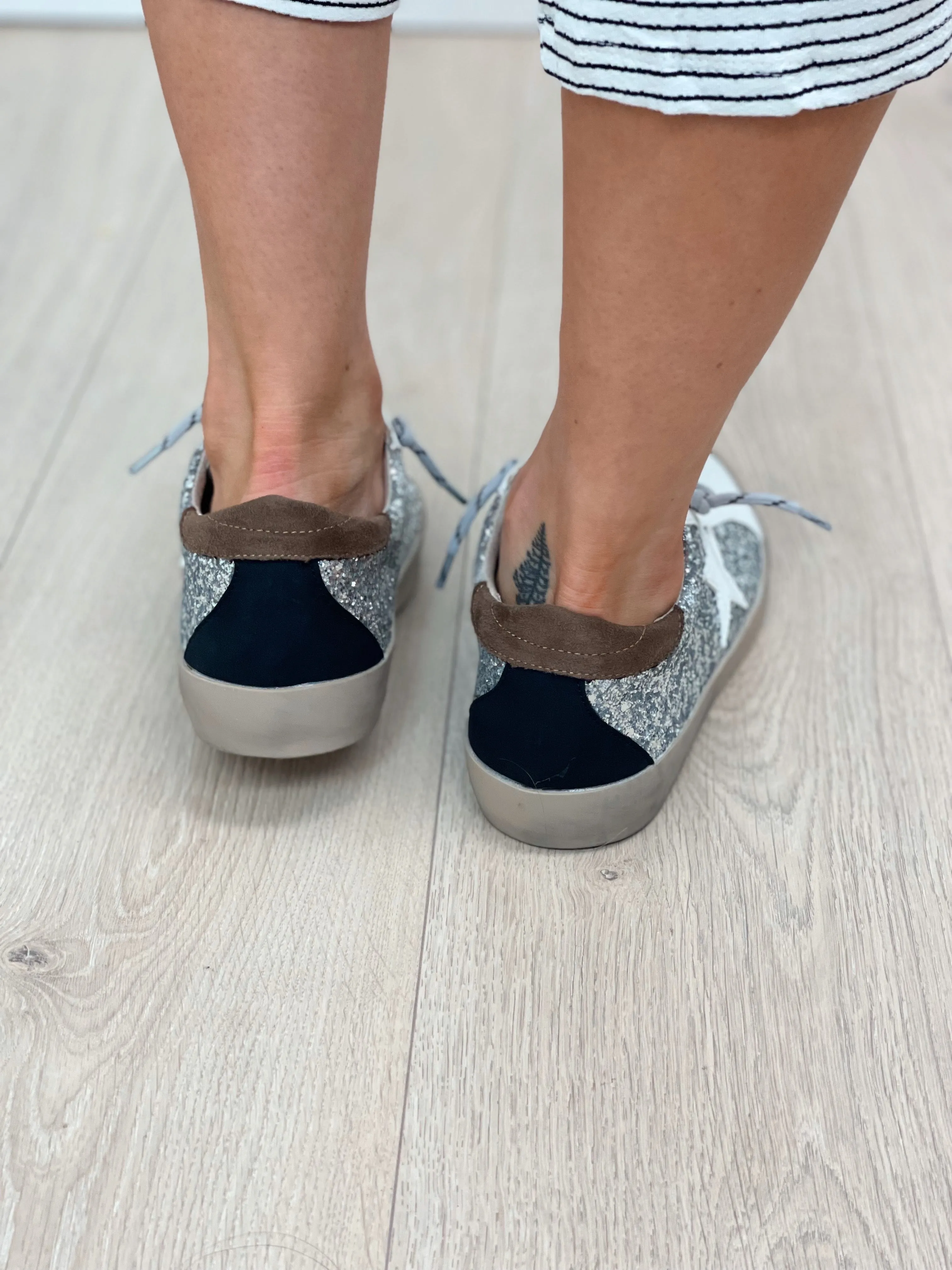 Sam Sparkle Sneaker - Silver - FINAL SALE