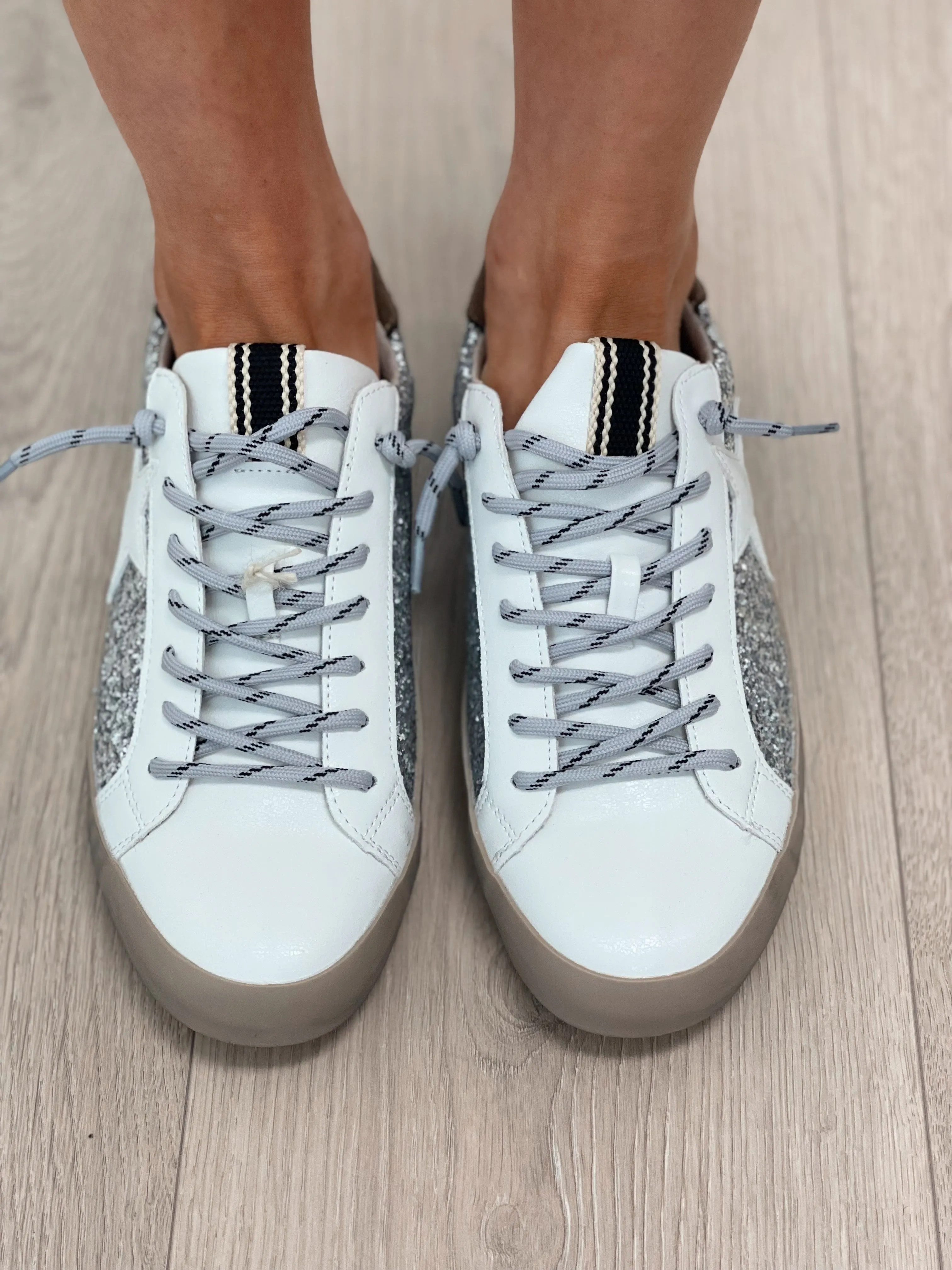 Sam Sparkle Sneaker - Silver - FINAL SALE