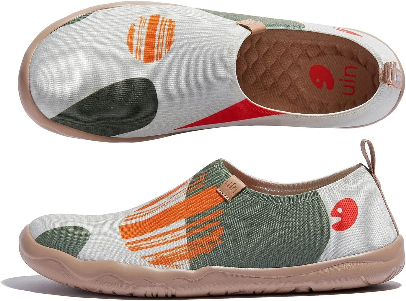 UIN Men's Loafers Painted Travel Shoes Slip On Walking Casual Lightweight Comfort Fashion Sneaker ToledoColor & Geometry