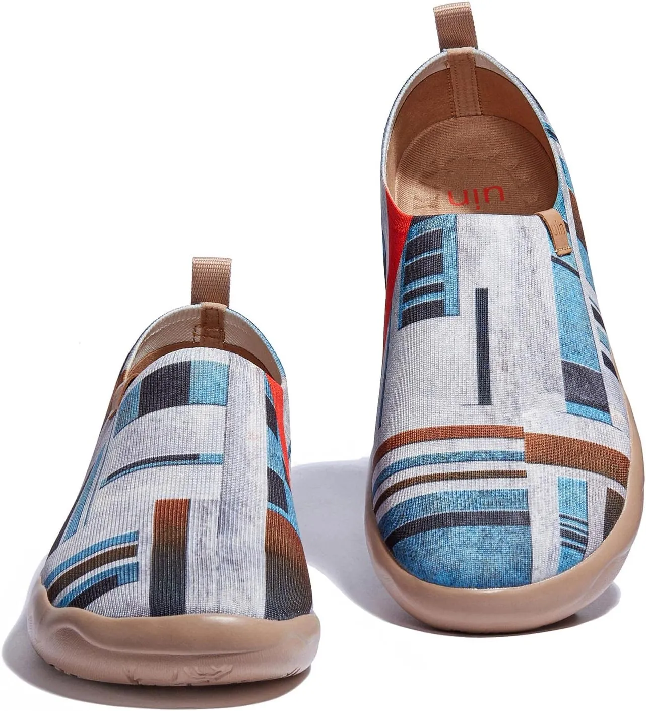 UIN Men's Loafers Painted Travel Shoes Slip On Walking Casual Lightweight Comfort Fashion Sneaker ToledoColor & Geometry