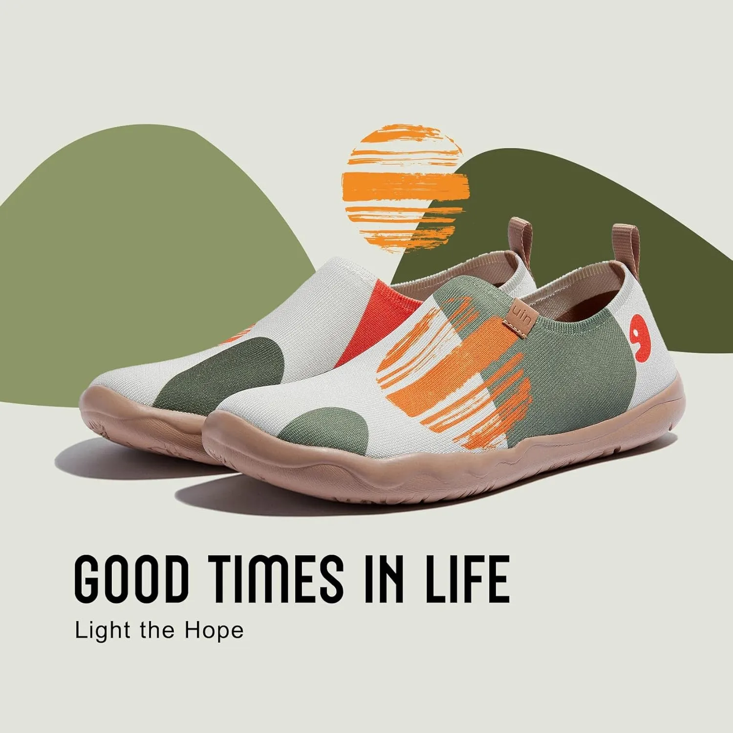 UIN Men's Loafers Painted Travel Shoes Slip On Walking Casual Lightweight Comfort Fashion Sneaker ToledoColor & Geometry