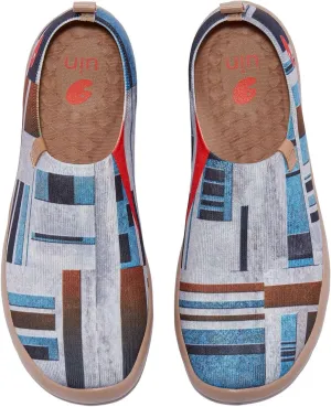 UIN Men's Loafers Painted Travel Shoes Slip On Walking Casual Lightweight Comfort Fashion Sneaker ToledoColor & Geometry