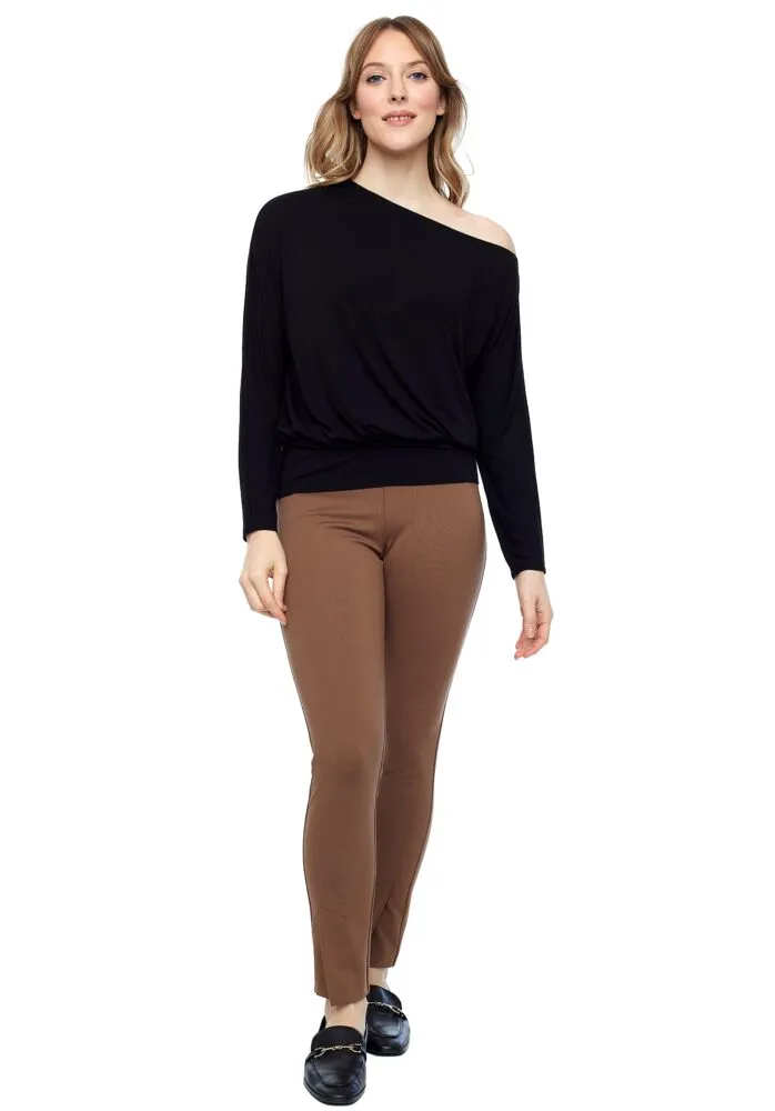 Up30264 Off Shoulder Long Sleeve Top