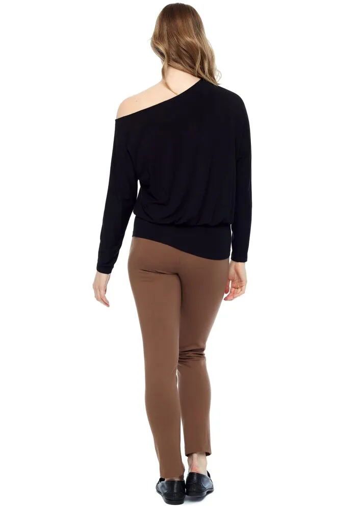 Up30264 Off Shoulder Long Sleeve Top